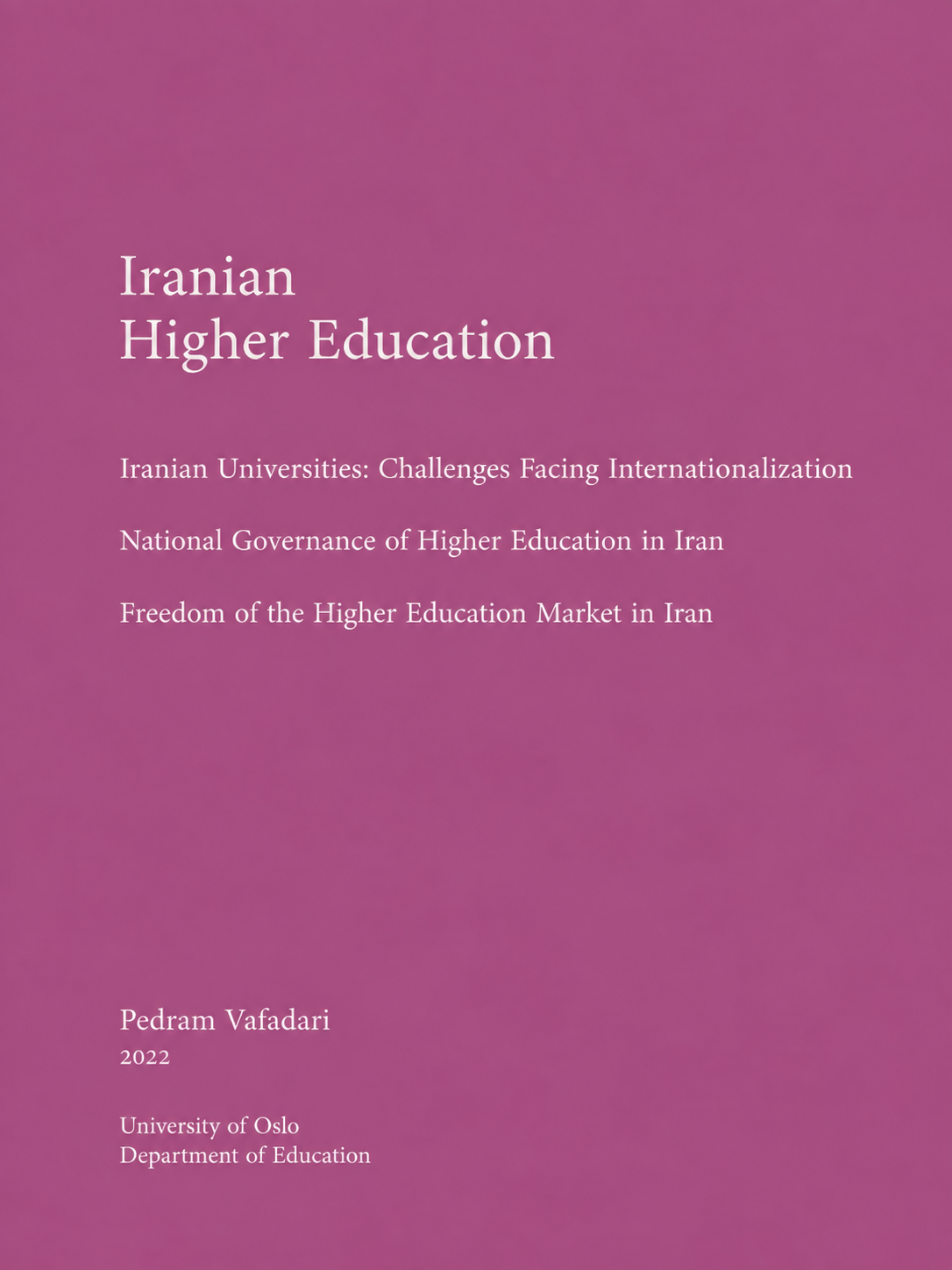 Iranian Higher Education